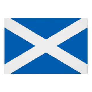 Patriotic poster with Flag of Scotland
