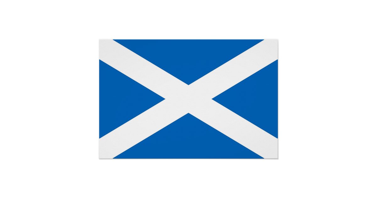 Patriotic poster with Flag of Scotland Zazzle
