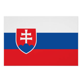 Patriotic poster with Flag of Slovakia