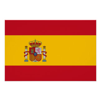 Patriotic poster with Flag of Spain