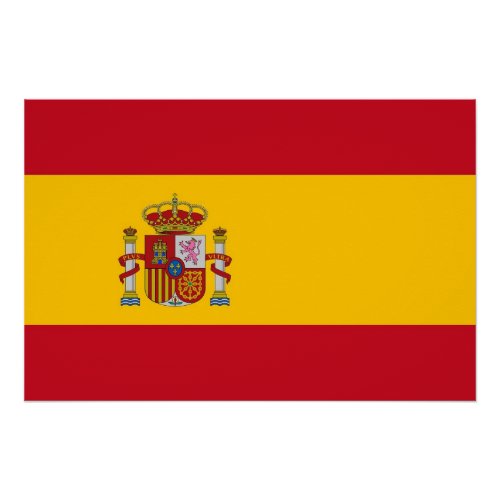 Patriotic poster with Flag of Spain