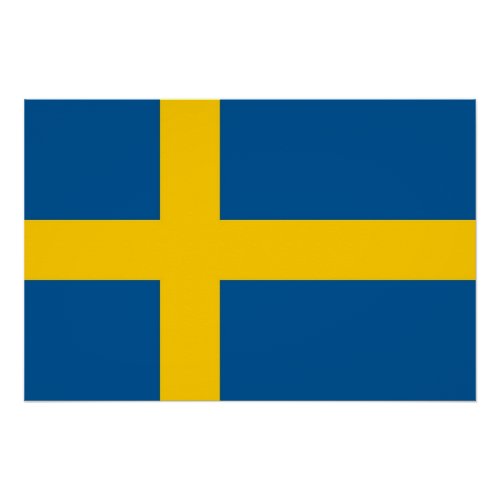 Patriotic poster with Flag of Sweden