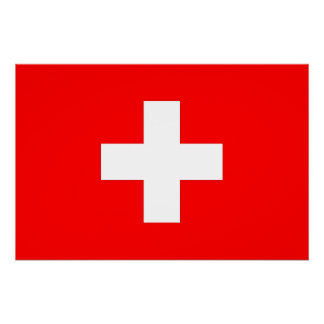 Patriotic poster with Flag of Switzerland