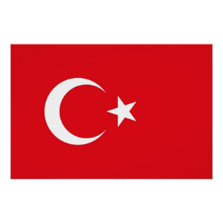 Patriotic poster with Flag of Turkey