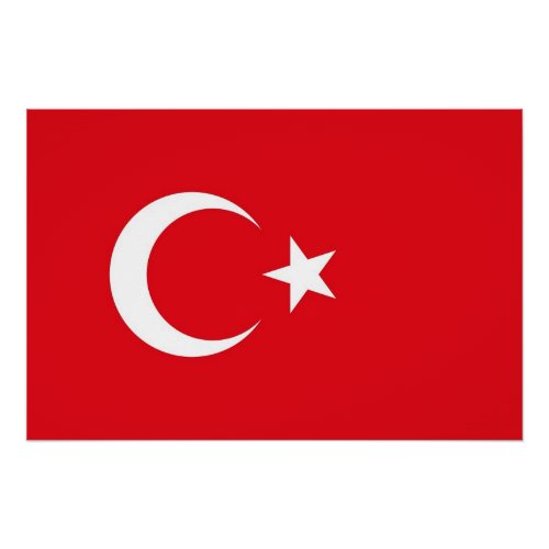 Patriotic poster with Flag of Turkey