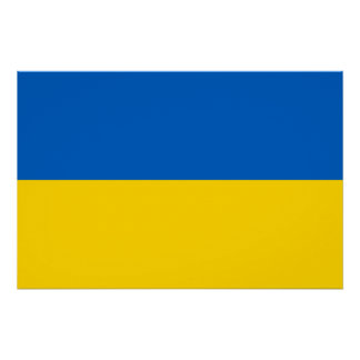 Patriotic poster with Flag of Ukraine