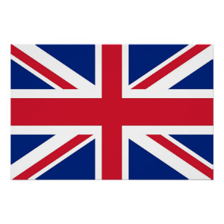 Patriotic poster with Flag of United Kingdom