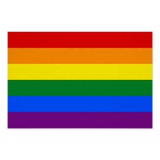 Patriotic poster with LGBT Flag