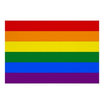 Patriotic Poster With Lgbt Flag by AllFlags at Zazzle