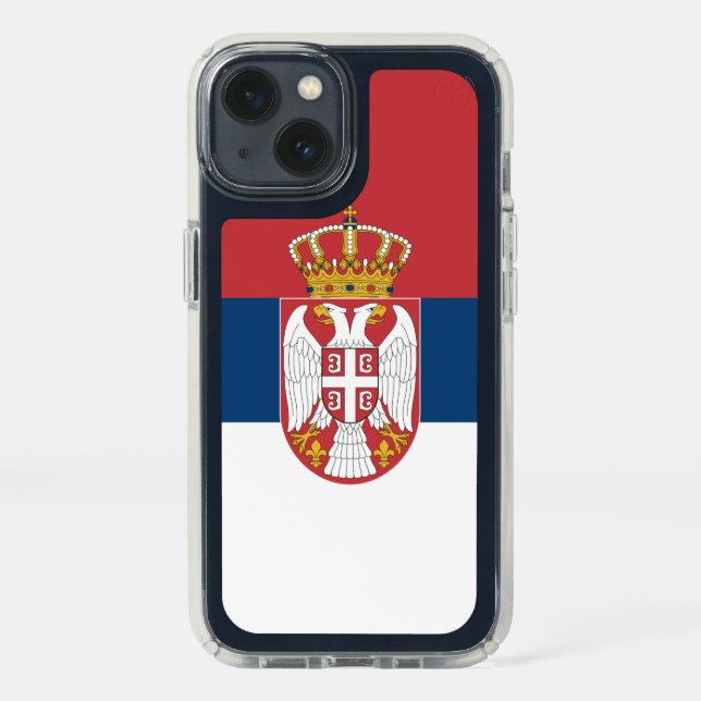 Patriotic Presidio iPhone 13, Serbia flag Speck iPhone 13 Case (Front)
