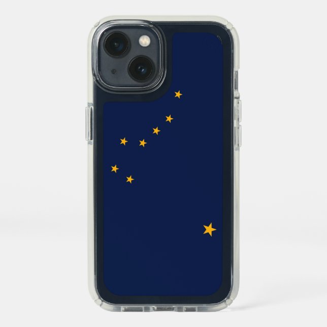 Patriotic Presidio iPhone 13 with flag of Alaska Speck iPhone 13 Case (Front)