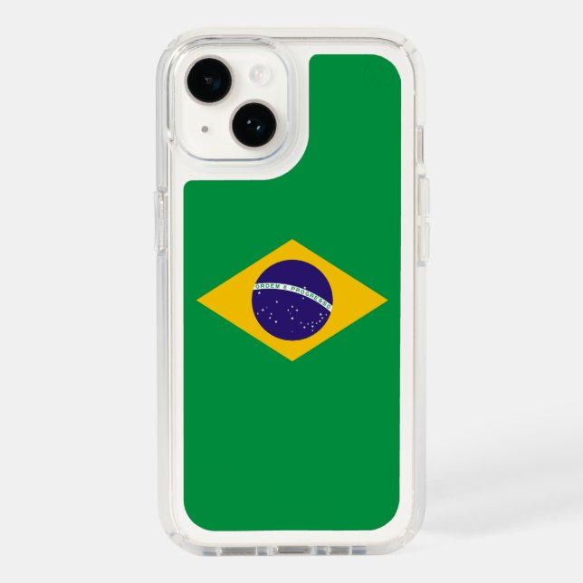 Patriotic Presidio iPhone 14, Brazil flag Speck iPhone Case (Front)