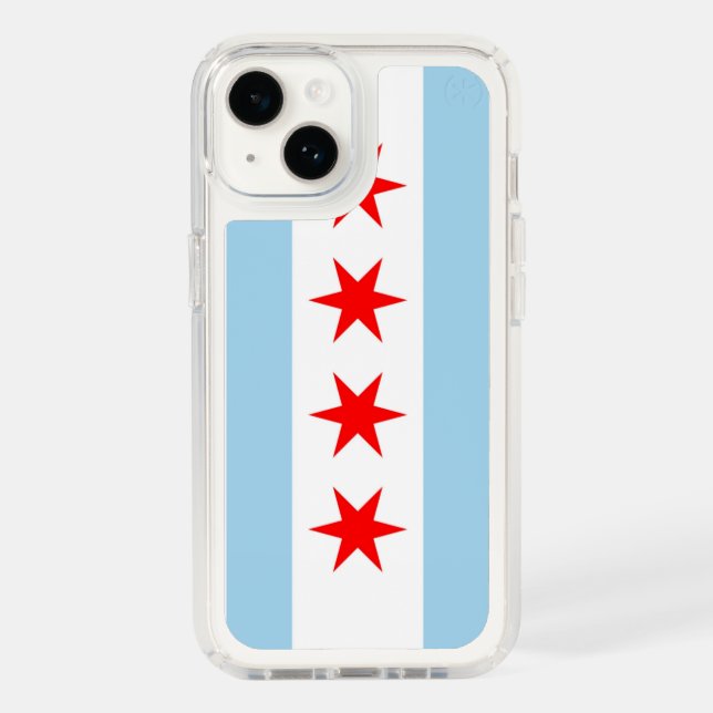 Patriotic Presidio iPhone 14, Chicago flag Speck iPhone Case (Front)