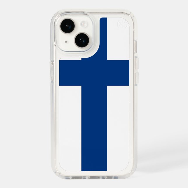 Patriotic Presidio iPhone 14, Finland Flag Speck iPhone Case (Front)