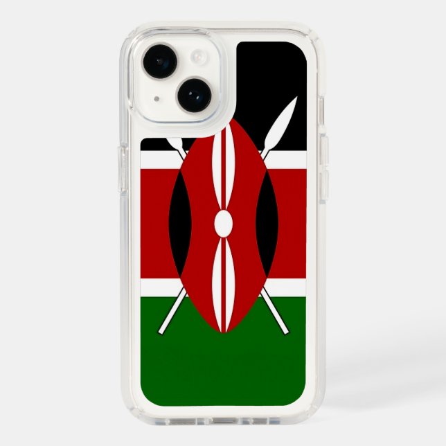 Patriotic Presidio iPhone 14 flag of Kenya Speck Case (Front)