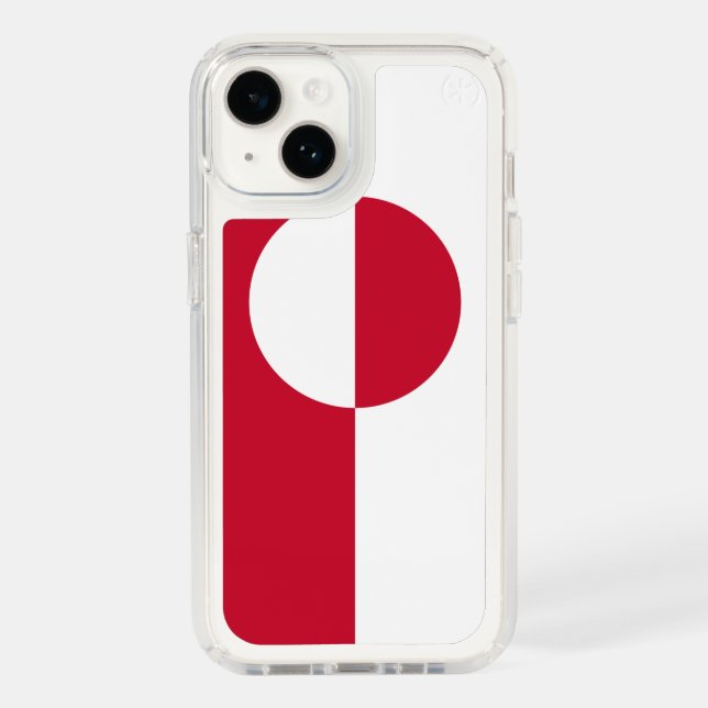 Patriotic Presidio iPhone 14, Greenland flag Speck iPhone Case (Front)