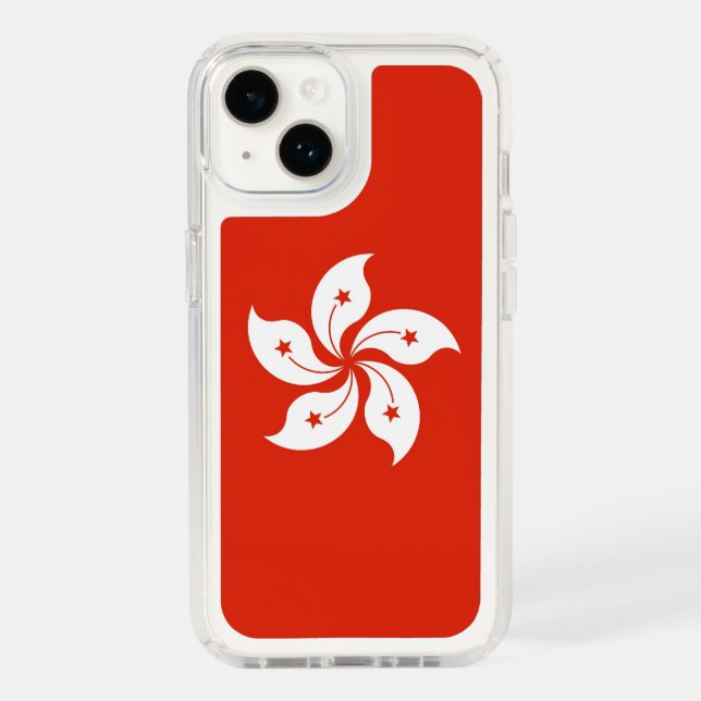 Patriotic Presidio iPhone 14, Hong Kong Flag Speck iPhone Case (Front)