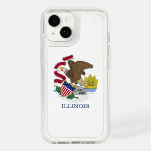 Patriotic Presidio iPhone 14, Illinois flag Speck iPhone 14 Case