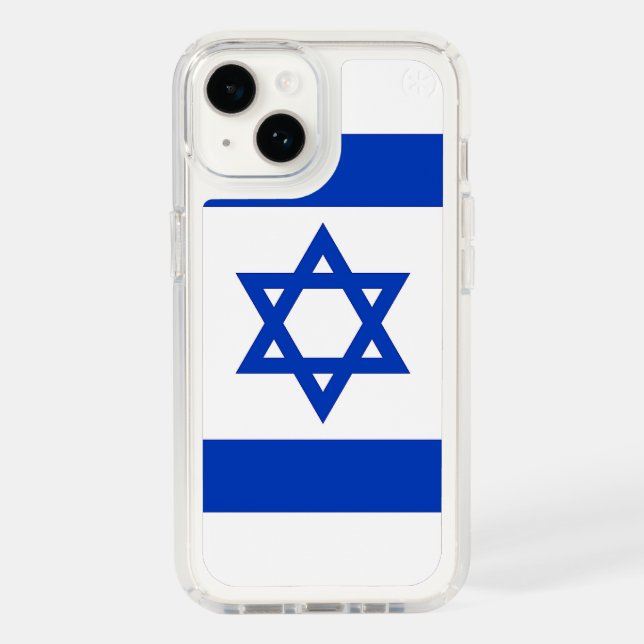Patriotic Presidio iPhone 14, Israel flag Speck iPhone Case (Front)
