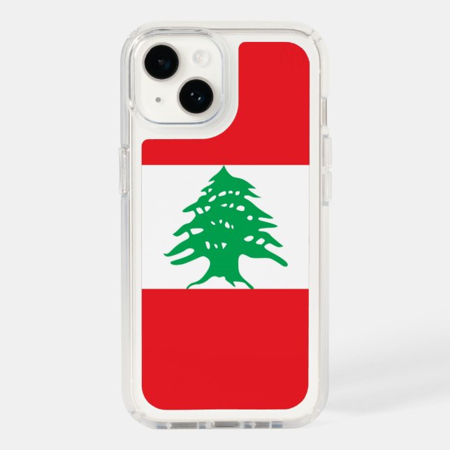 Patriotic Presidio iPhone 14, Lebanon flag Speck iPhone Case (Front)