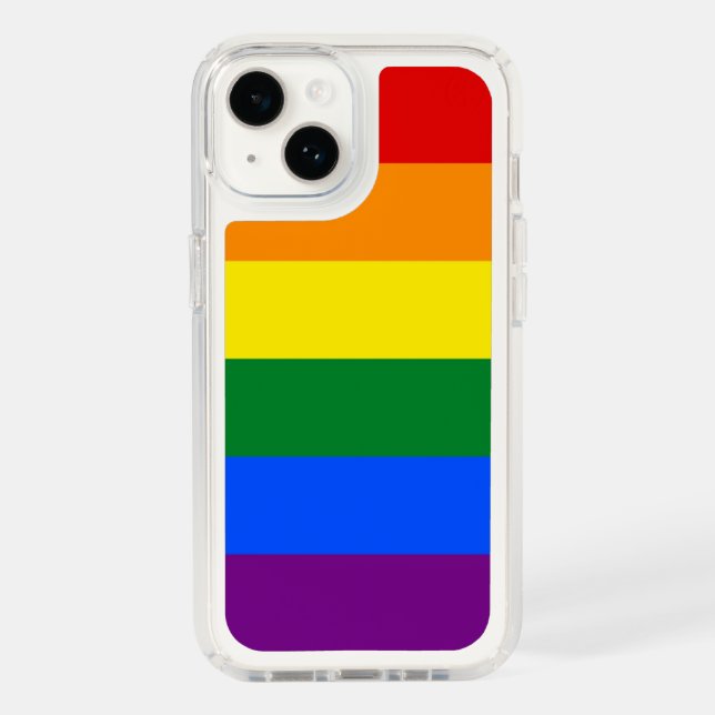 Patriotic Presidio iPhone 14, LGBT Rainbow flag Speck iPhone Case (Front)