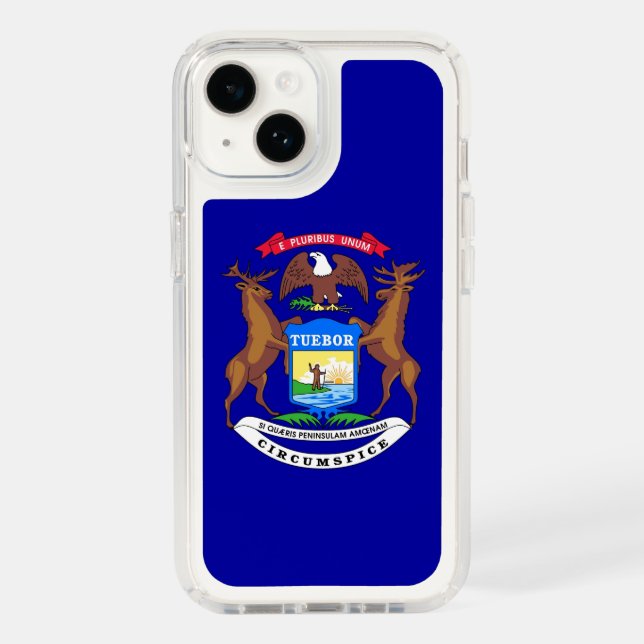 Patriotic Presidio iPhone 14, Michigan flag Speck iPhone Case (Front)