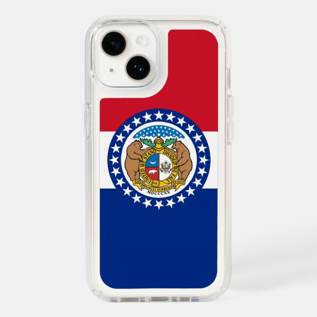 Patriotic Presidio iPhone 14, Missouri flag Speck iPhone Case (Front)