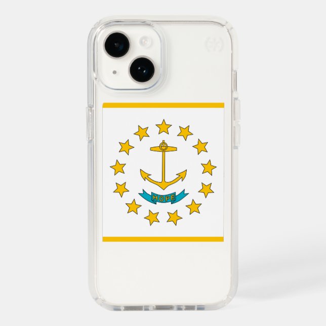 Patriotic Presidio iPhone 14, Rhode Island Speck iPhone Case (Front)