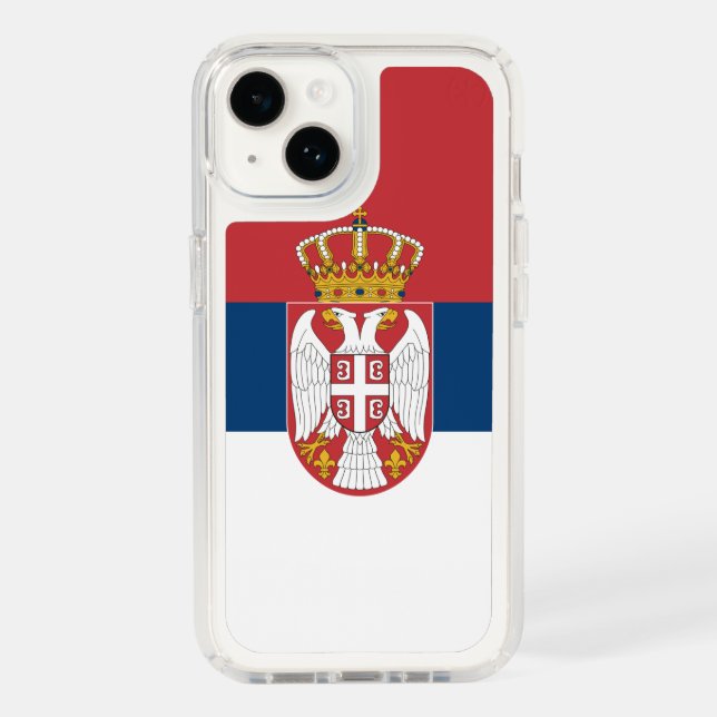 Patriotic Presidio iPhone 14, Serbia flag Speck iPhone Case (Front)