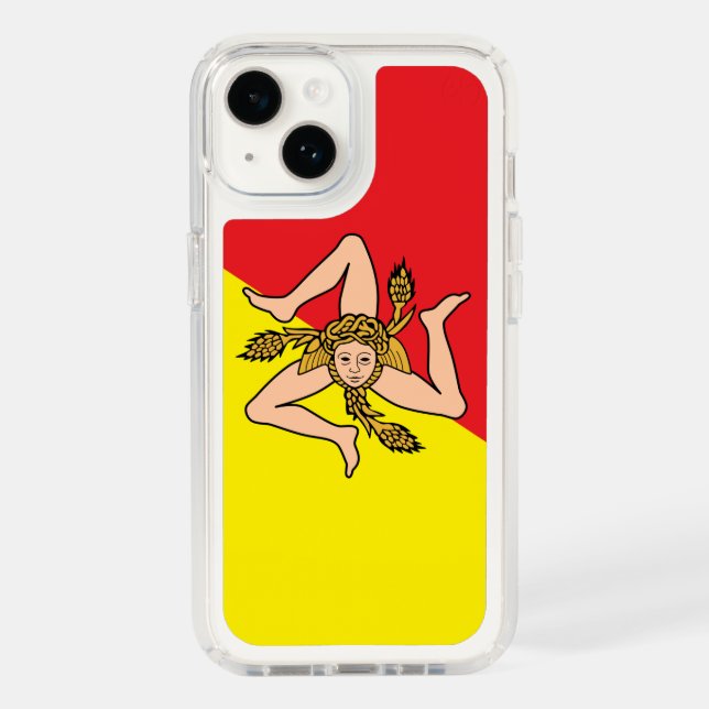 Patriotic Presidio iPhone 14, Sicily Flag Speck iPhone Case (Front)