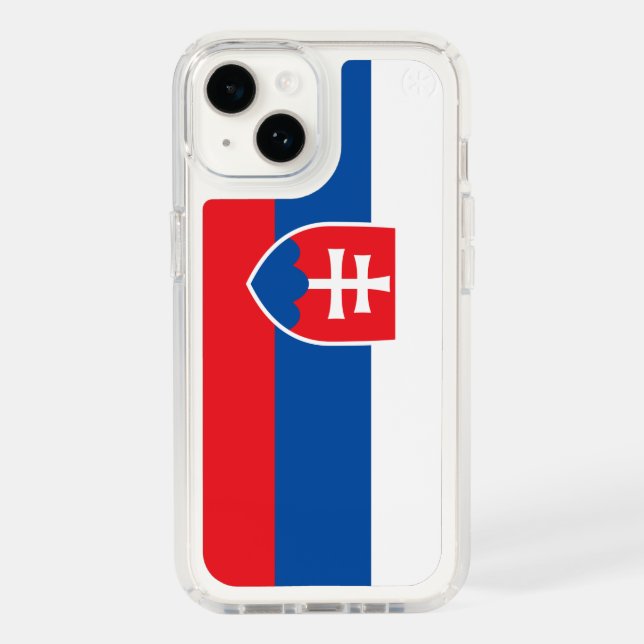 Patriotic Presidio iPhone 14, Slovakian flag Speck iPhone Case (Front)
