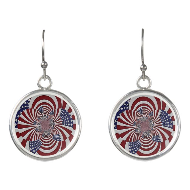 "Patriotic Pride" Drop Earrings (Front)