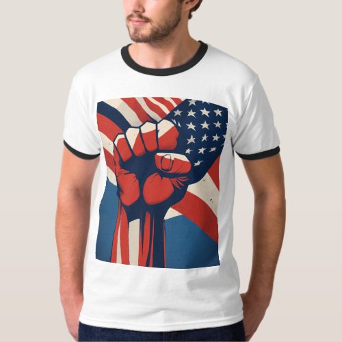 Patriotic Pride Hand_over_Heart Flag T_Shirt