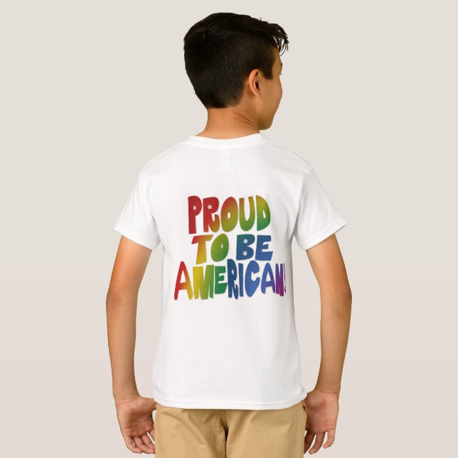 Patriotic Pride in Vibrant Colors T-Shirt (Back Full)
