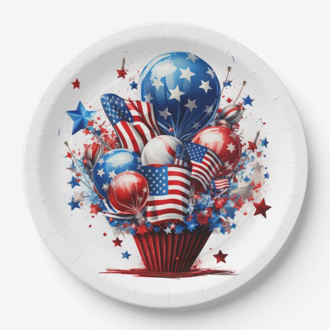 Patriotic Pride Paper Plates (Front)