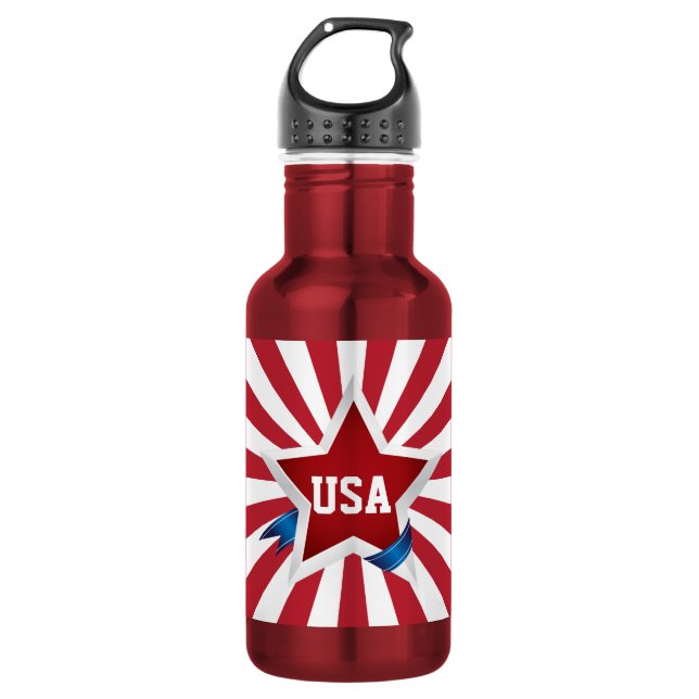 Patriotic Pride USA Stainless Steel Water Bottle (Front)
