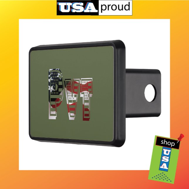 Patriotic Private 🇺🇸 Military Unique  Tow Hitch Cover (Creator Uploaded)