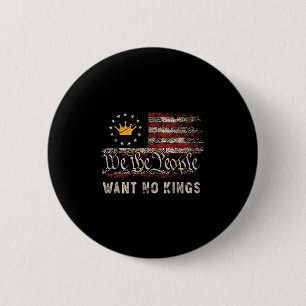 Patriotic Pro-democracy Protest June 14 No Kings I Button