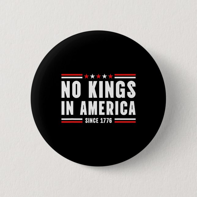 Patriotic Pro-democracy Protest June 14 No Kings I Button (Front)
