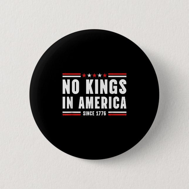 Patriotic Pro-democracy Protest June 14 No Kings I Button (Front)