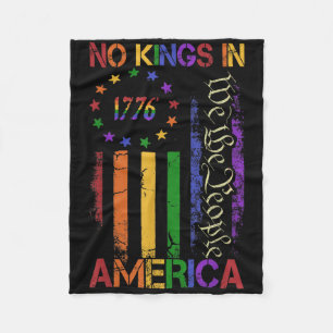 Patriotic Pro-democracy Protest June 14 No Kings I Fleece Blanket
