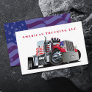Patriotic Professional Transport Trucking Company Business Card