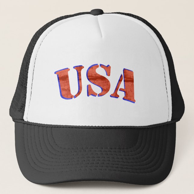 Patriotic Proud American USA Hat (Front)