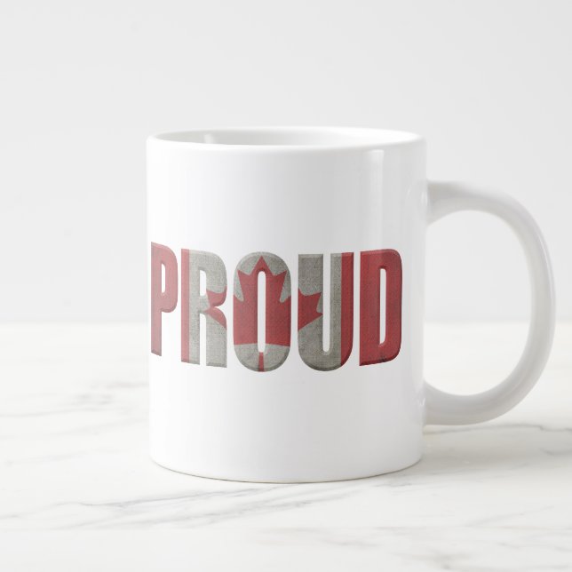 Patriotic Proud Canadian Giant Coffee Mug (Right)
