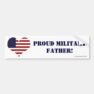 Patriotic Proud Military Father Bumper Sticker