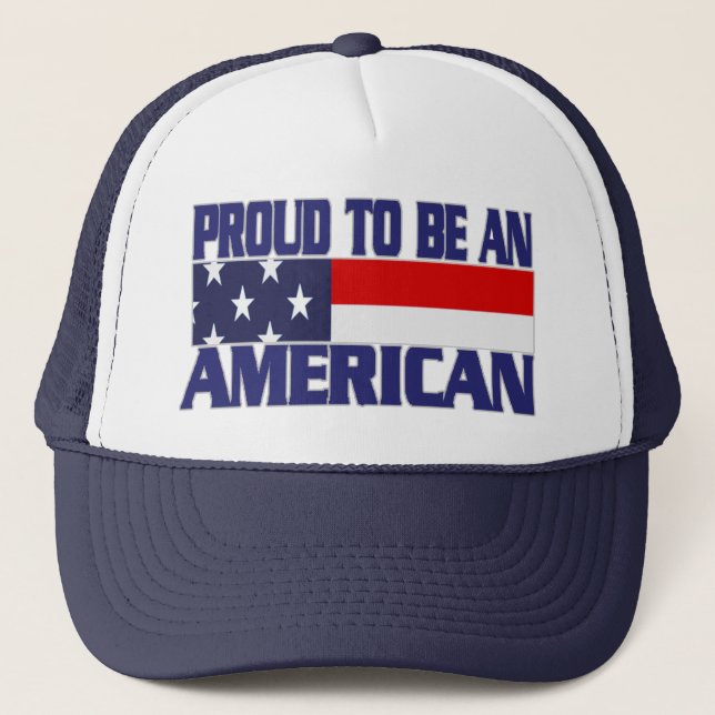 Patriotic Proud to Be an American - Hat (Front)