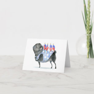 Patriotic Pug Card