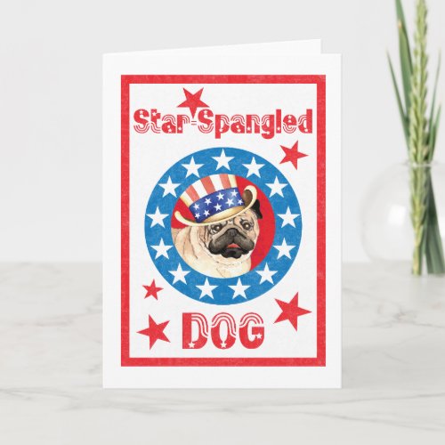 Patriotic Pug Card