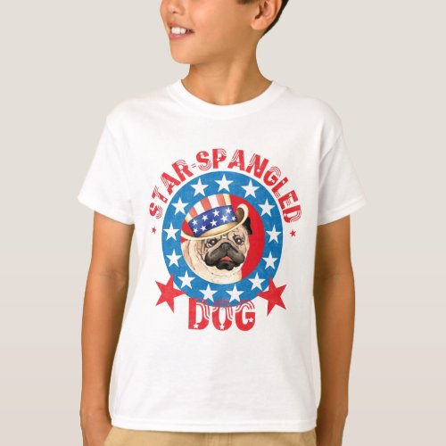 Patriotic Pug T_Shirt