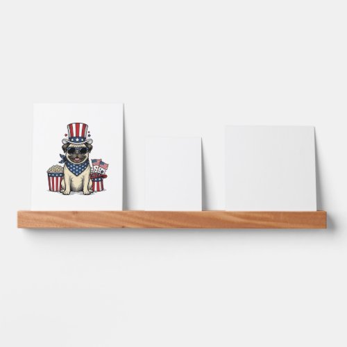 Patriotic Pug Vintage Engraving Dog Shirt Design_1 Picture Ledge